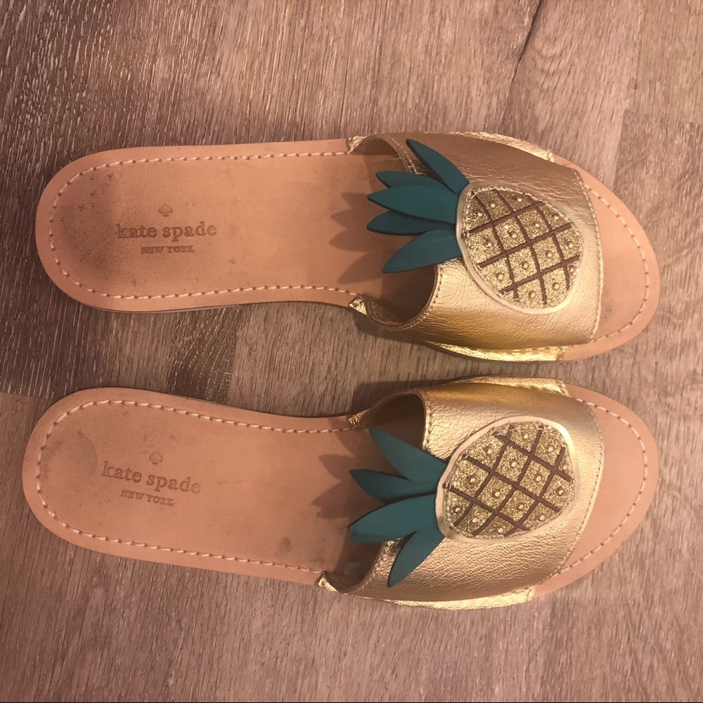 Never Worn Kate Spade Pineapple Slides